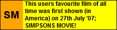 a yellow userbox reading 'this user's favourite film of all time was first shown (in america) on 27th july '07; SIMPSONS MOVIE!'.